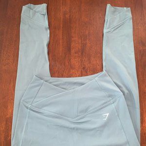 Gymshark Women's Crossover Leggings- Thunder Blue